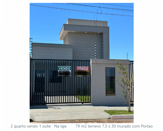 Casa Granville 1 com 2 quartos sendo um suite na lage 79 mts2 murado com portao